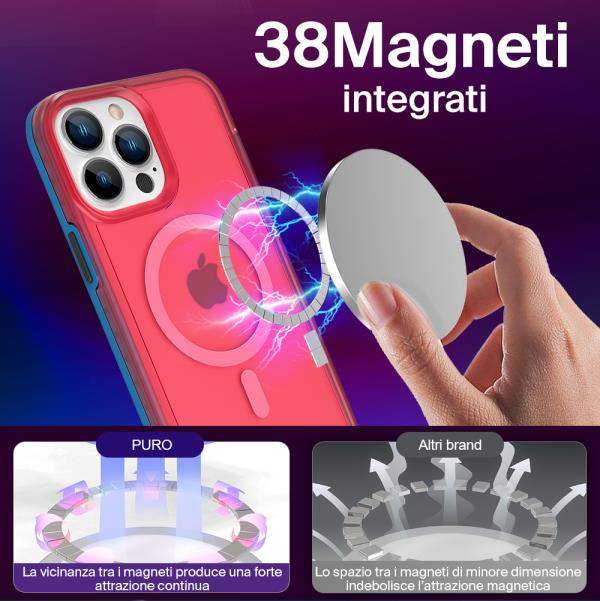 Puro Cover Impact Mag per iPhone 13 Consegna Veloce