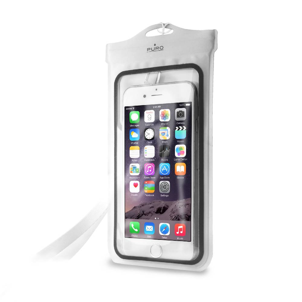 Puro Custodia WATERPROOF fino a 6″ – ideale per iPhone 14 Pro Presa
