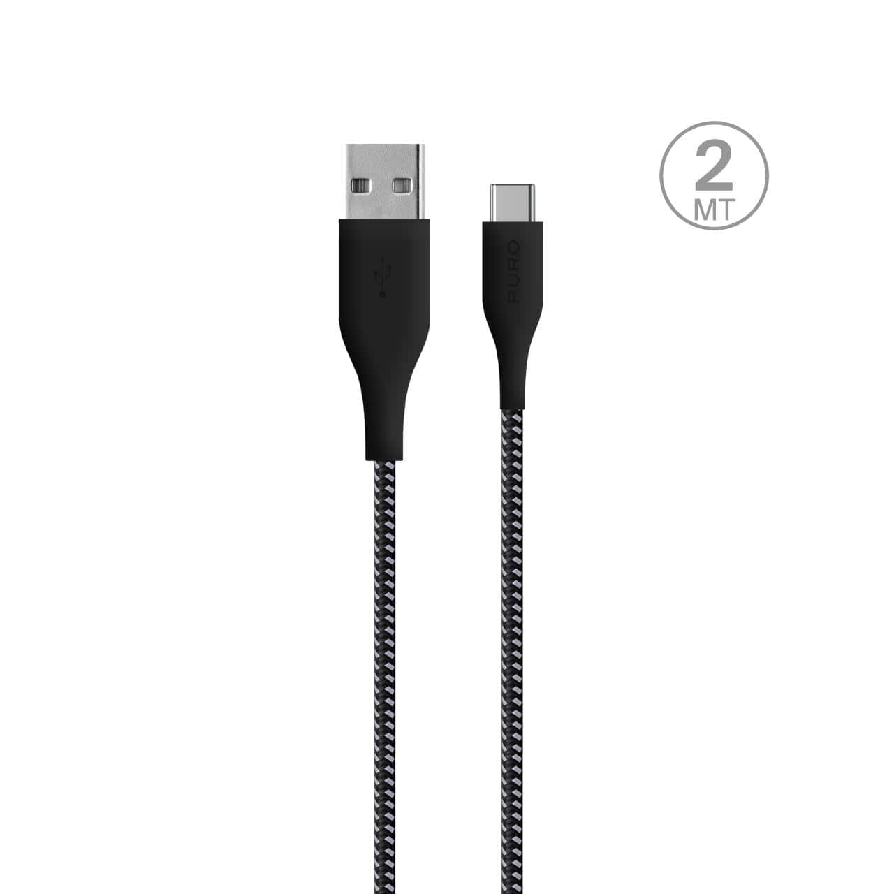 Puro Cavo di ricarica e sincronizzazione Fabric Ultra-Strong 30W da USB-A a USB-C 2 M