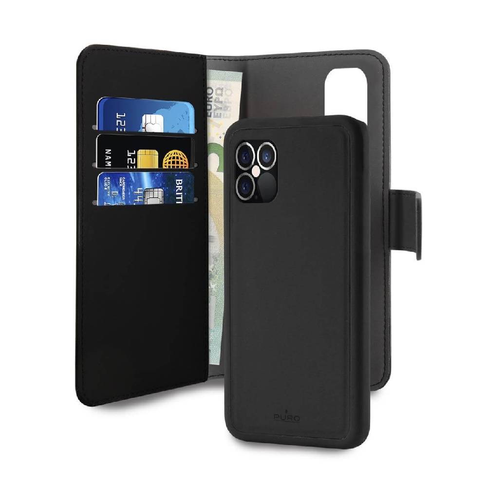 Puro Custodia Detachable 2 in 1 Wallet per iPhone 12 e 12 Pro Qualità