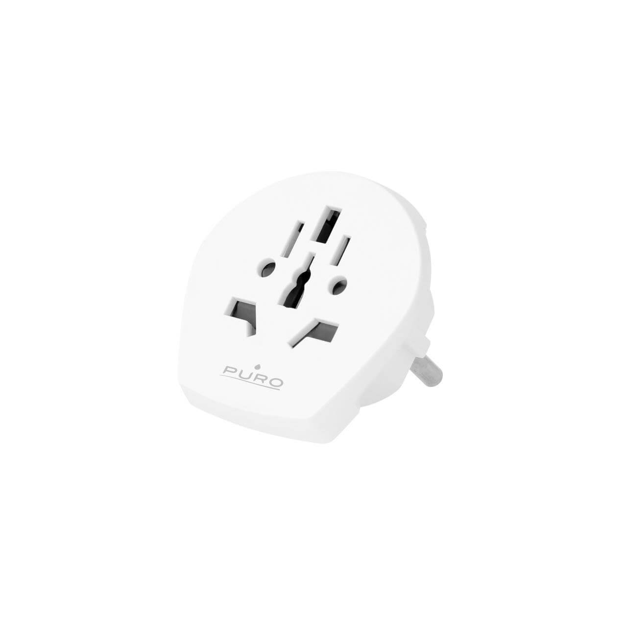Puro Adattatore universale da viaggio Schuko UE 90 paesi Shopping Online