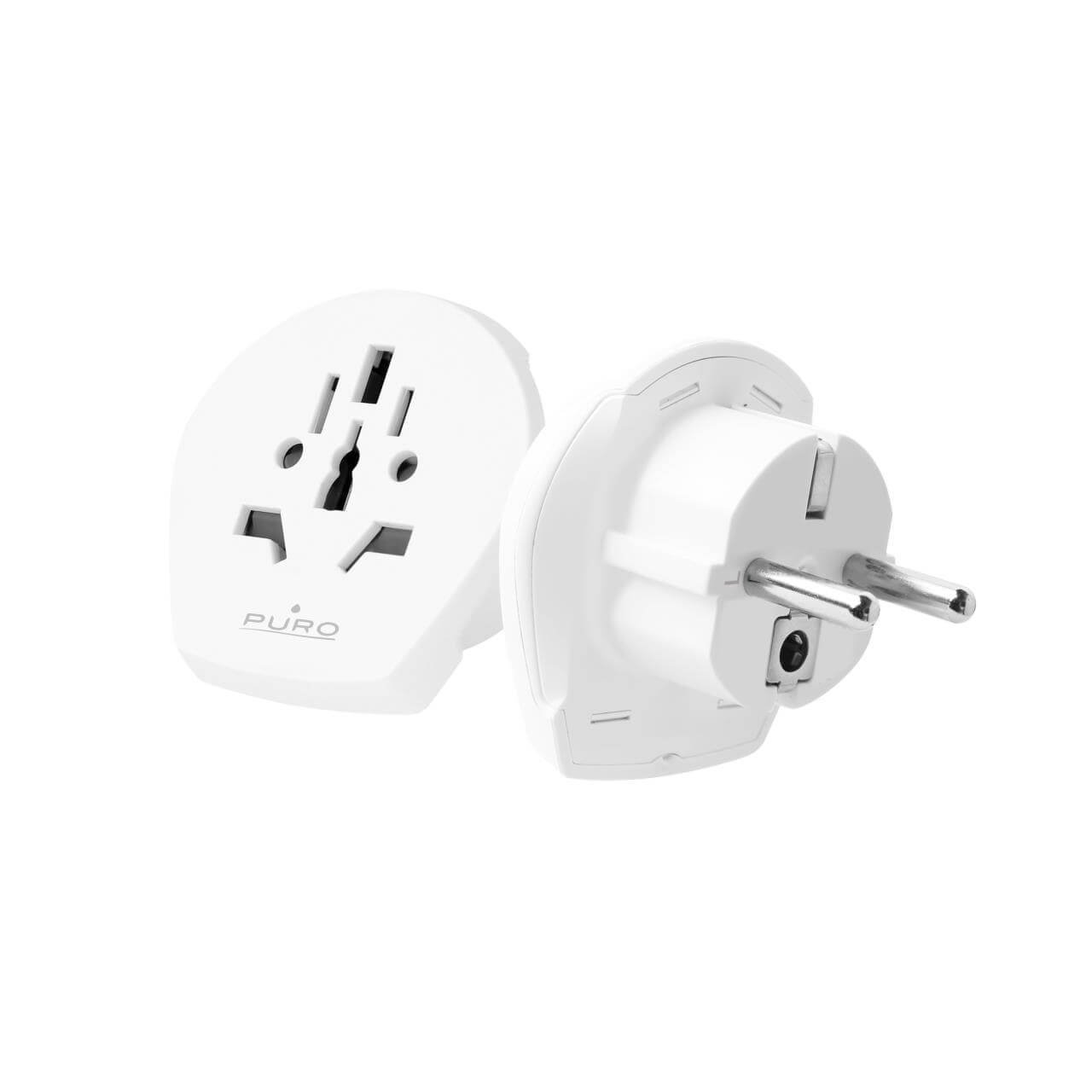 Puro Adattatore universale da viaggio Schuko UE 90 paesi Shopping Online