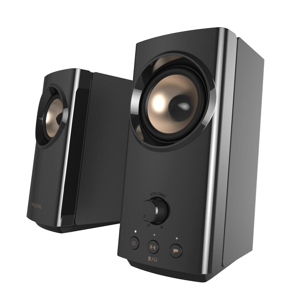 Creative T60 Altoparlanti desktop compatti Hi-Fi 2.0 con Clear Dialog Surround by Sound Blaster e SmartComms Kit 2025