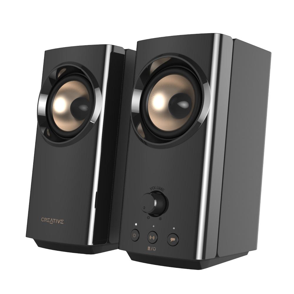 Creative T60 Altoparlanti desktop compatti Hi-Fi 2.0 con Clear Dialog Surround by Sound Blaster e SmartComms Kit 2025