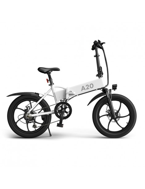 ADO A20+ 250W Bicicletta elettrica pieghevole Telaio Batteria rimovibili agli ioni di litio 10 4 Ah - Bianco Sconto