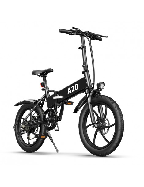 ADO A20+ 250W Bicicletta elettrica pieghevole Telaio 7 velocità Ingranaggi rimovibili Batteria agli ioni di litio 10 4 Ah - Nero Offerta