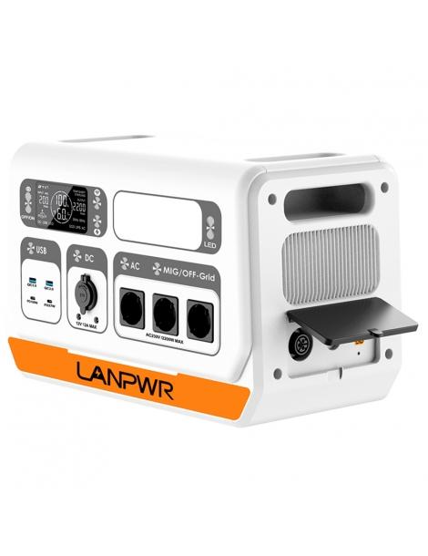 LANPWR 2200PRO 2200W Stazione di alimentazione portatile + 4x pannelli solari da 180W sistema solare da balcone Vendite Flash