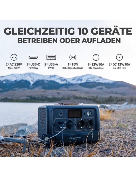 BLUETTI EB70 Portable Power Station 716Wh/1000W Solar Generator Car Port/MPPT Solar Charging AC/DC/USB-A/Type-C Port Negozio online di fabbrica