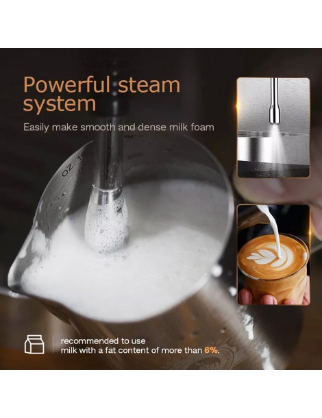 HiBREW H10 1050W macchina da caffè semi-automatica a 20 bar macchina per caffè espresso a cialde e macinato ESE capacità 1 5L Vendite Flash