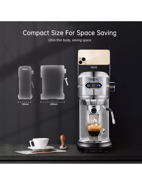 HiBREW H11 1450W Coffee Maker with Latte Cup 19 Bar Semi Auto Espresso Machine Pezzi Unici