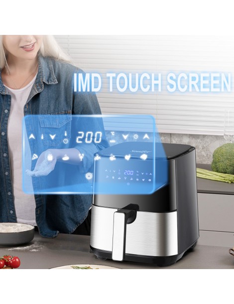 Sonifer SF1014 1450W 5L Friggitrice ad aria senza olio LED Touchscreen friggitrice elettrica Cestello antiaderente Soddisfazione Garantita