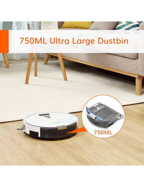 ILIFE V8 Plus Robot Aspirapolvere 1000Pa Aspirazione Pulizia a umido 750ml Grande Pattumiera Versione europea Acquista Ora