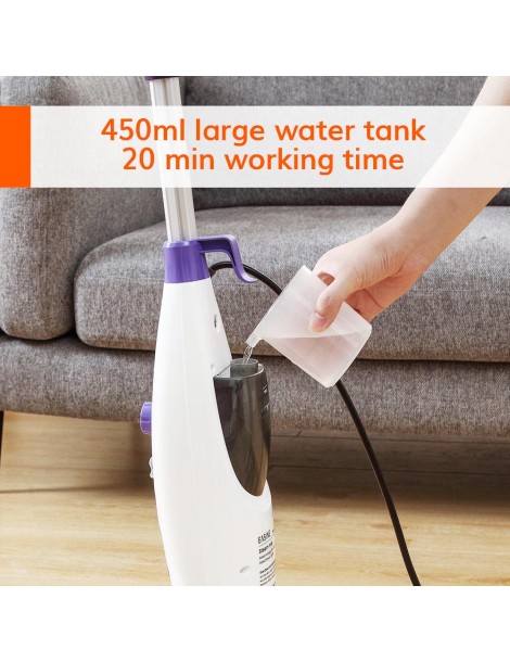 EASINE by ILIFE S50 1300W Mocio a Vapore Cablato 450ml Serbatoio dell'Acqua 10 Livelli Regolabili 120 Gradi Celsius Consegna Veloce
