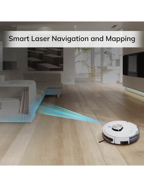 ILIFE L100 Robot Aspirapolvere 2000Pa Aspirazione LDS Navigazione Laser Mop APP Control 450ml Serbatoio Polvere Tappeto Boost Fino Al -60%
