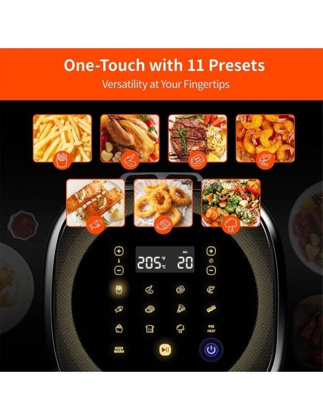 Ultenic K10 Friggitrice ad aria senza olio APP e controllo vocale 5L Forno elettrico caldo senza olio Cuocitore intelligente Sconto