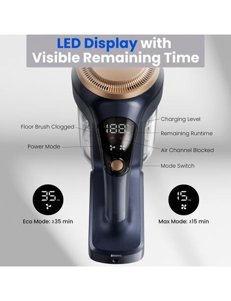 Proscenic P11 Lite aspirapolvere senza fili aspirazione 28kPa autonomia 35min schermo LED Vendita Calda