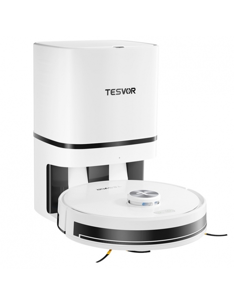 Tesvor S7 Pro AES Robot Aspirapolvere con Stazione di Svuotamento Automatico Funzione Mopping Aspirazione 6000Pa - Bianco Vendite Flash