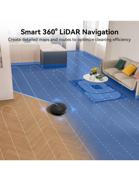 Proscenic Q8 Aspirapolvere robot aspirazione 4200 Pa LiDAR Nav autonomia 200 minuti - Nero 2025