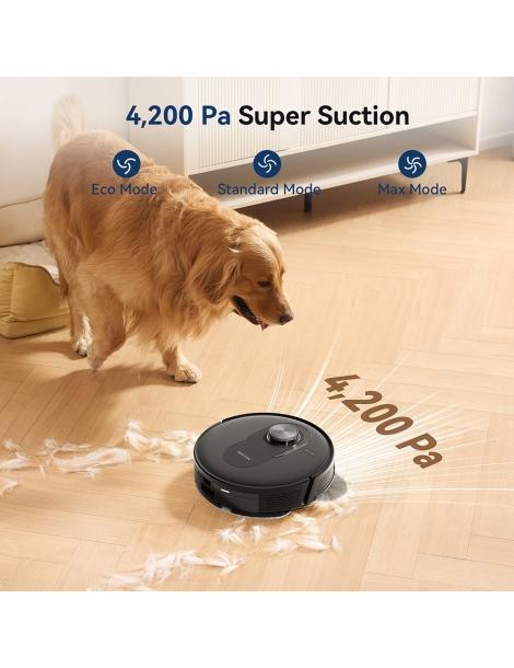 Proscenic Q8 Aspirapolvere robot aspirazione 4200 Pa LiDAR Nav autonomia 200 minuti - Nero 2025