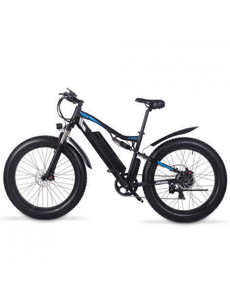 Shengmilo MX03 Bicicletta elettrica 48V 1000W Motore brushless 17Ah Batteria 26 pollici Pneumatici 40km/h – Nero Promozione