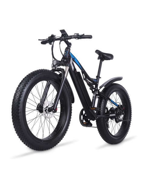 Shengmilo MX03 Bicicletta elettrica 48V 1000W Motore brushless 17Ah Batteria 26 pollici Pneumatici 40km/h – Nero Promozione