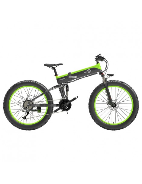 BEZIOR X1500 26 pollici Pneumatico Grasso Bicicletta Elettrica Pieghevole 1500W Motore - Nero Verde Acquista Ora