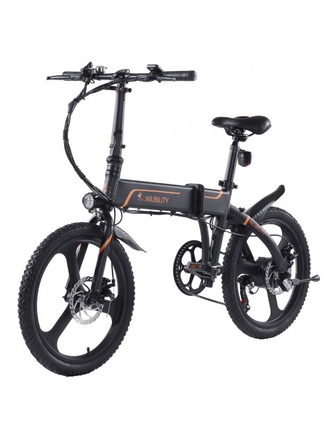 Niubility B20 20 Inch Bicicletta elettrica pieghevole 350W Motore 42V 10.4 Ah Batteria – Nero Presa