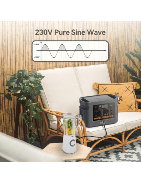 Flashfish QE01D Stazione di alimentazione portatile batteria da 22 4V/20Ah 448Wh uscita CA da 600W Sconto