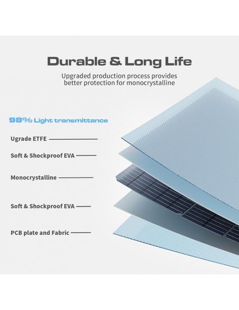 VDL POWER 200W Pannello solare portatile pieghevole cella monocristallina da 20V cavalletto regolabile Economico