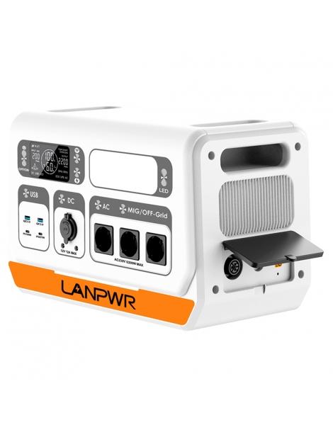 LANPWR 2200PRO Stazione di alimentazione portatile con inverter on-grid supporto 200W/400W/600W/800W - Spina UE In Vendita