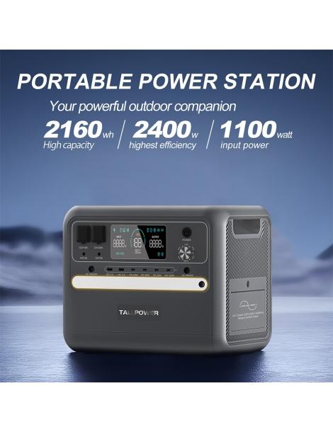 TALLPOWER V2400 Stazione di alimentazione portatile generatore solare LiFePo4 da 2160Wh uscita CA da 2400W UPS - Grigio I Più Venduti
