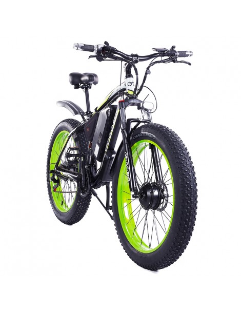GOGOBEST GF700 26*4.0 Pneumatici Grassi Mountain Bike Elettrica 1000W Motore Brushless 48V 17 5Ah Batteria – Verde Nuovo