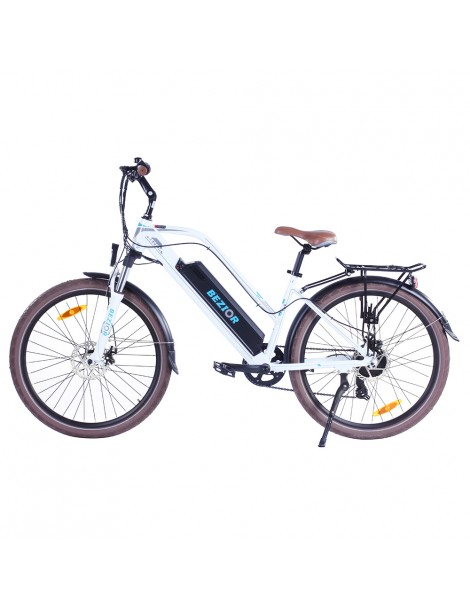 Bezior M2 Pro Ciclomotore elettrico 500W Motore 12.5Ah Batteria-Bianco Spedizione Gratuita