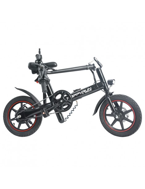 Happyrun HR-X40 Bicicletta elettrica leggera motore da 350W batteria da 36V 6Ah velocità massima 25km/h - Nero Soddisfazione Garantita