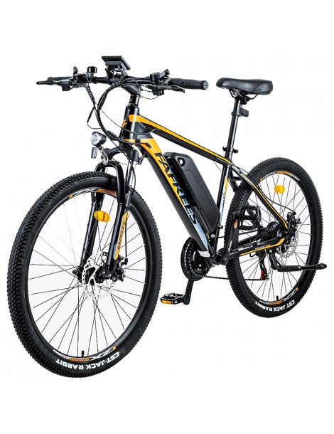 FAFREES Bici elettrica da 26 pollici 250 W con batteria agli ioni di litio da 36 V 10 Ah SHIMANO 21 velocità-Nero Consegna Veloce