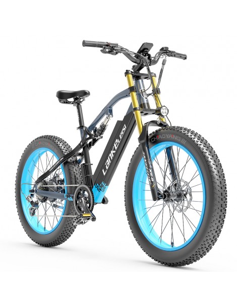 LANKELEISI RV700 16Ah 48V 1000W Bicicletta elettrica - Nero Blu Fino Al -60%