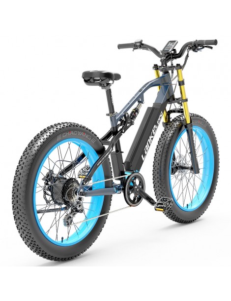 LANKELEISI RV700 16Ah 48V 1000W Bicicletta elettrica - Nero Blu Fino Al -60%