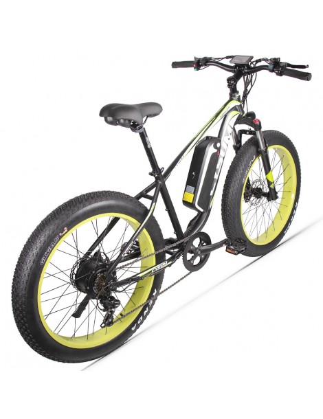 CYSUM M980 Pneumatici Grassi da 26 pollici Bicicletta Elettrica 1000W Motore Brushless 17Ah Batteria rimovibile - Nero Verde Prezzo Ridotto