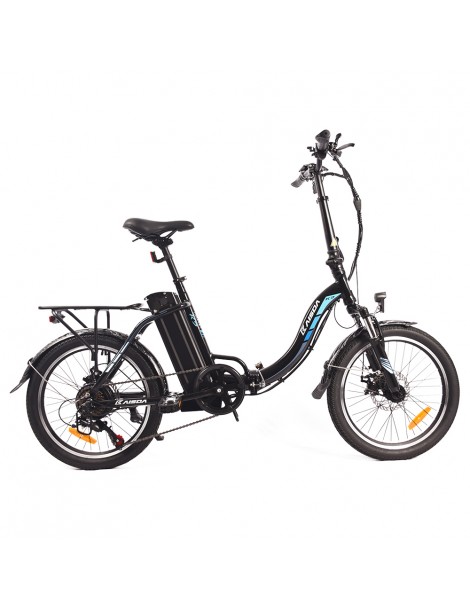 KAISDA K7 Ciclomotore elettrico pieghevole bicicletta da montagna motore 350W SHIMANO a 7 velocità controllo APP - Nero Offerte