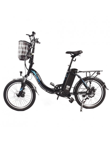 KAISDA K7 Ciclomotore elettrico pieghevole bicicletta da montagna motore 350W SHIMANO a 7 velocità controllo APP - Nero Offerte