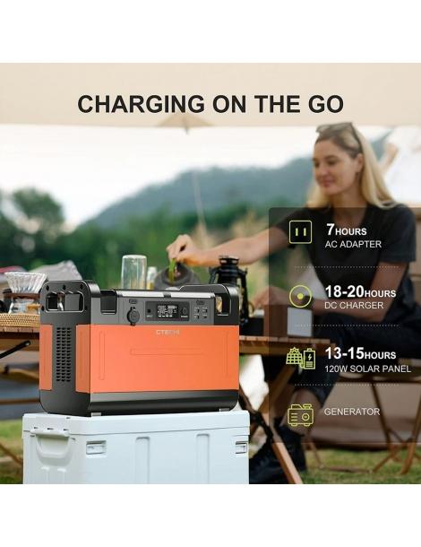 Ctechi GT1500 Stazione Di Alimentazione Portatile Da 1500W/1210Wh Batteria Lifepo4 Onda Sinusoidale Pura Saldi