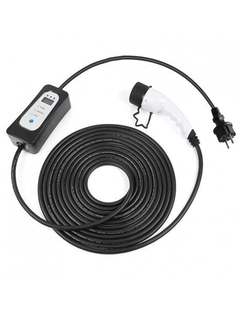ANDAIIC EV Charger Electric Car Portable Charger Type 2 IEC 62196 Mode 2 8A/10A/13A/16A Current Adjustable 10m Cable 2025