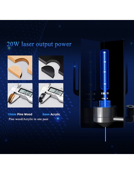 LONGER RAY5 20W Incisore laser spot laser 0 08*0 1 mm touchscreen a colori chipset 32 bit connessione APP 375*375 mm Vendita