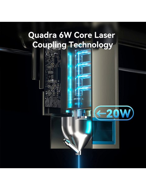 ATOMSTACK S20 Pro 20W Taglierina incisore laser con kit di assistenza pneumatica senza messa a fuoco laser a diodi quad-core Soddisfazione Garantita