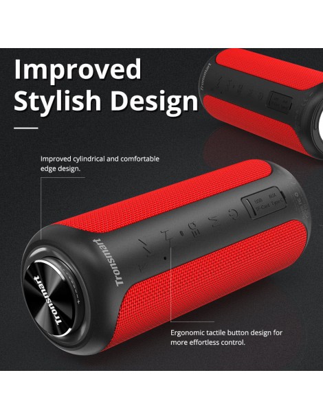 Tronsmart T6 Plus Edizione aggiornata Altoparlante portatile Bluetooth 5.0 con potenza fino a 40W Suono a 360° IPX6 NFC - Rosso Convenienza