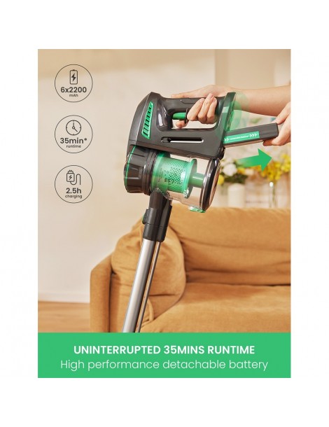 Vactidy V8 Handheld Cordless Vacuum Cleaner 20KPa Suction LED Electric Brush Head Detachable Battery 35min Runtime Duty-free