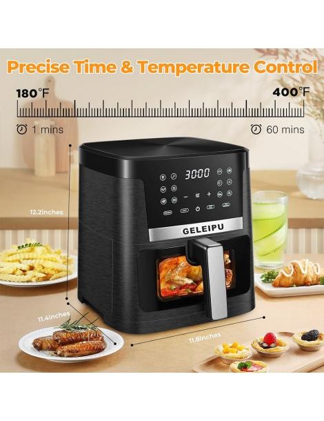 GELEIPU DL27 Friggitrice ad aria da 7 5 quarti potenza 1700W finestra di visualizzazione funzioni 12 in 1 Fino Al -60%