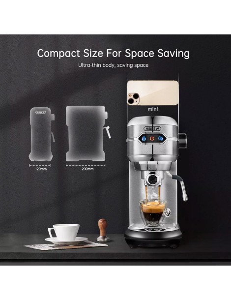 HiBREW H11 1450W Caffettiera macchina per caffè espresso semiautomatica a 19 bar polvere ESE POD Doppio uso acqua calda Presa