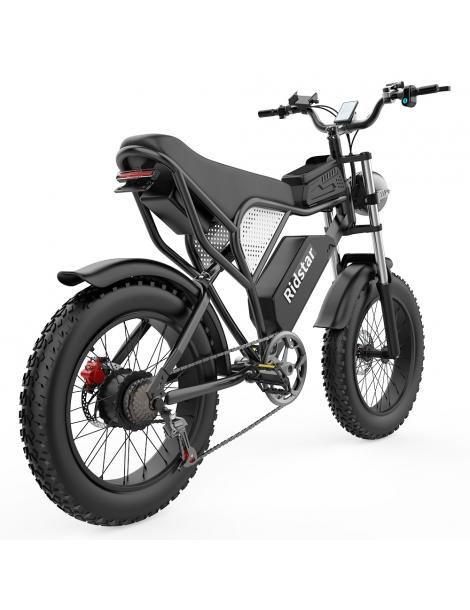 Ridstar Q20 Electric Bike 1000W Brushless Motor 20*4 Inch Fat Tires 48V 20Ah Removable Battery 30mph Max Speed Fornitura limitata