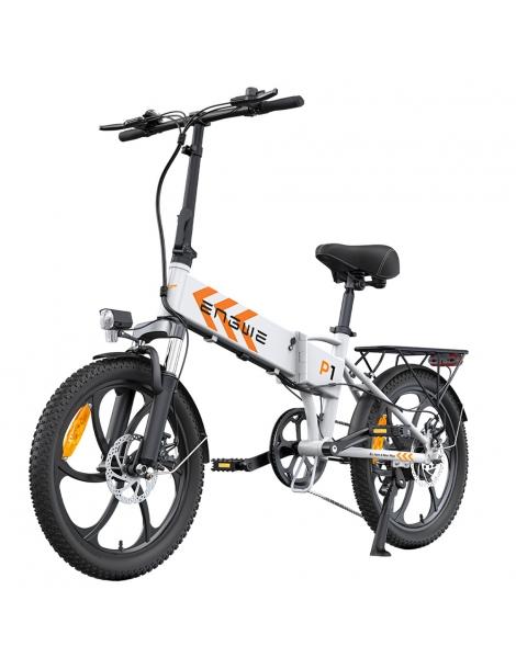 ENGWE P1 Bicicletta elettrica pieghevole pneumatico 20*3 pollici motore 250W batteria 36V 13Ah - Bianco Vendita calda